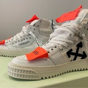 BRAND NEW OFF WHITE 3.0 off court leather white sneakers - retails for $750